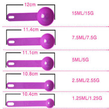 Load image into Gallery viewer, 5pcs/set Measuring Spoon kitchen scale Silicone Measuring Ladle Baking Cooking Coffee Tools with Scale  Kitchen Tool
