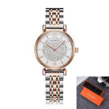 Load image into Gallery viewer, Dropshipping Rose Gold Stainless Steel Bracelet Watch Women Fashion Womens Quartz Watches Hip Hop Diamonds Ladies Clock Female
