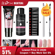 Load image into Gallery viewer, Poly nail gel Kit Nail Extension Poly Gel Set With Nial Tips Dual Form Qiuck Dry Builder Gel For Manicure Finger Extend Brush
