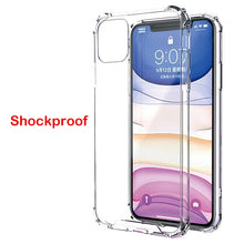 Load image into Gallery viewer, Luxury Transparent Shockproof Case For iPhone 11 Pro X Xr Xs Max Soft Silicone Case iPhone 6 6s 7 8 Plus 5 5S SE 2020 Back Cover
