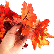 Load image into Gallery viewer, 1.75m Home Autumn Decoration Leaves Garland Artificial  Maple Leaf Vine Fake Foliage String Thanksgiving Christmas Garden Decor
