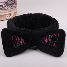Load image into Gallery viewer, Hot Sale Women Headbands omg Makeup Headband for Washing Elastic Velvet Bow Head Wrap Coral Fleece Fashion Girl Hair Accessories
