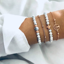 Load image into Gallery viewer, DIEZI Bohemian Handmade Weave Heart Long Tassel Bracelet Sets Women 2018 New Grey Rope Chain Bracelets Jewelry Christmas Gift
