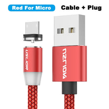Load image into Gallery viewer, USLION 2M Fast Charging Magnetic Cable Micro USB Type C Charger For iPhone XS X 8 7 Samsung S10 9 Magnet Android Phone Cable 3M
