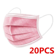 Load image into Gallery viewer, 5/30/50/100/200pcs Disposable Masks Non-woven Face Masks 3 layer Ply Filter Anti Dust Breathable Adult Mouth Mask Black IN STOCK
