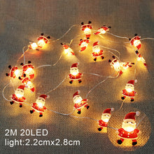 Load image into Gallery viewer, 2M 20LED Santa Claus Snowflake Tree LED Light String Christmas Decoration For Home 2020 Christmas Ornament Xmas Gift New Year
