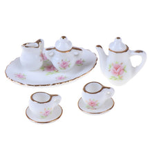 Load image into Gallery viewer, 15/8/9/4/2Pcs 1:12 Dolls House Miniature Mugs Dish Cups Pot Set Direction Furniture Toys Coffee Tea Cups Dollhouse Accessory
