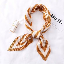 Load image into Gallery viewer, 2020 Designer Women Crinkle Scarf Square Silk Neck Scarves Female Leopard Print Hair Band Lady Pleated Scarfs
