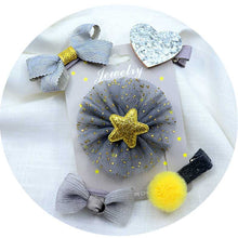 Load image into Gallery viewer, 5PCS/set Baby Girls Bow Hairpins Hair Clip for girls Barrettes Flower Headdress Children Princess Headwear
