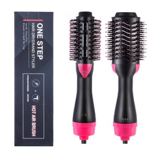 Load image into Gallery viewer, Professional Hair Dryer Brush  2 In 1 ionic Hair Straightener Curler Comb Electric Blow Dryer With Comb Hair Roller Brush Styler
