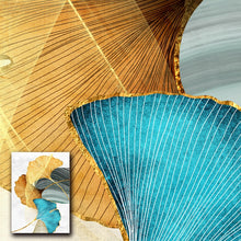 Load image into Gallery viewer, Blue Green Yellow Gold Plant Leaf Abstract Poster Nordic Canvas Print Wall Art Painting Modern Picture Living Room Decoration
