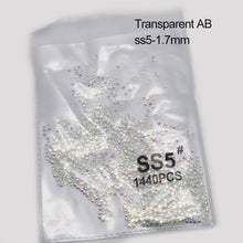 Load image into Gallery viewer, 1440pcs Glass 3D Rhinestones For Nail Art Design Gems Nail Decorations Crystal Strass AB Stones SS3-SS10
