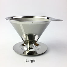 Load image into Gallery viewer, Stainless Steel Coffee Filter Holder Reusable Coffee Filters Dripper v60 Drip Coffee Baskets
