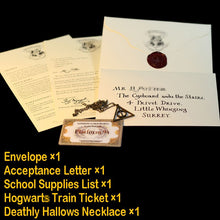 Load image into Gallery viewer, Potters The Marauder's Map Wizard School Tickets Harried Wizard School Acceptance Letter Hogwart Collection
