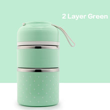 Load image into Gallery viewer, WORTHBUY Cute Japanese Lunch Box For Kids Portable Outdoor Stainless Steel Bento Box Leak-Proof Food Container Kitchen Food Box
