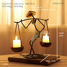 Load image into Gallery viewer, Home Decoration Accessories Creative Candle Holder Iron Kitchen Restaurant Romantic Candlestick Christmas Halloween Bar Party

