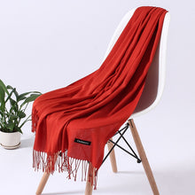 Load image into Gallery viewer, Fashion Solid Color 2020 Women Scarf Winter Hijabs Tessale Tassels Long Lady Shawls Cashmere Like Pashmina Hijabs Scarves Wraps
