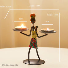 Load image into Gallery viewer, Home Decoration Accessories Creative Candle Holder Iron Kitchen Restaurant Romantic Candlestick Christmas Halloween Bar Party

