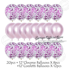 Load image into Gallery viewer, 20pcs 12Inch Rose Gold Balloons Confetti Chrome Balloon Birthday Party Decors Wedding Decorations New Year Decor Globos Metallic

