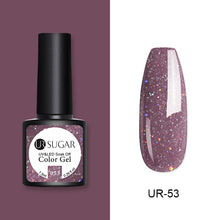 Load image into Gallery viewer, UR SUGAR 7.5ml Matte Nail Gel Polish Purple Series Hybrid Varnish Nail Art Semi Permanent UV Gel Varnish Soak Off Matte Top Coat
