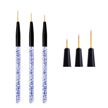Load image into Gallery viewer, set Nail Art Brush Drawing Painting Carving Pen Design Manicure Tools Acrylic Liner UV Gel Sequins Decoration Tips 7/9/11mm
