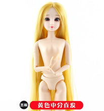 Load image into Gallery viewer, BJD Doll 30cm 20 Movable Jointe Dolls 3D Eyes Bjd Plastic Doll  for Girls Toys Long Wig Female Nude Body Fashion Christmas Gift
