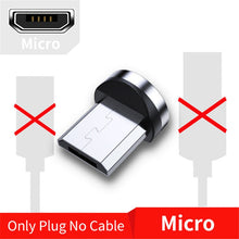 Load image into Gallery viewer, USLION 2M Fast Charging Magnetic Cable Micro USB Type C Charger For iPhone XS X 8 7 Samsung S10 9 Magnet Android Phone Cable 3M
