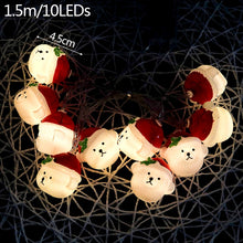 Load image into Gallery viewer, 1.5m 10Led Christmas Tree Santa Claus Snowman Snowflake Led Light String Festival Bar Home Party Decor Christmas Ornament
