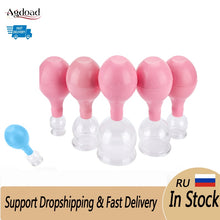 Load image into Gallery viewer, Vacuum Cupping Set Rubber Head Glass Suction Body Cup Massage Cans Anticellulite Massager Chinese Medical Therapy Massage Jars
