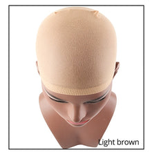 Load image into Gallery viewer, Alileader 2Pcs High Quality Wig Cap Brown Stocking Cap To Christmas Cosplay Wig Caps Stocking Elastic Liner Mesh For Making Wigs
