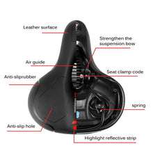 Load image into Gallery viewer, Bicycle Seat Big Butt Saddle Bicycle Saddle Mountain Bike Seat Bicycle Accessories Shock Absorber Wide Comfortable Accessories

