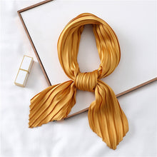 Load image into Gallery viewer, 2020 Designer Women Crinkle Scarf Square Silk Neck Scarves Female Leopard Print Hair Band Lady Pleated Scarfs
