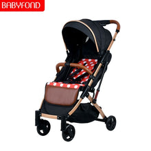 Load image into Gallery viewer, Babyfond 5.8KG Light Stroller Gold Frame Car Portable Carriage Umbrella Baby Stroller Newborn Travelling Pram On Plane Gifts
