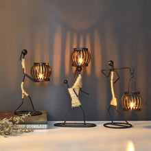 Load image into Gallery viewer, Home Decoration Accessories Creative Candle Holder Iron Kitchen Restaurant Romantic Candlestick Christmas Halloween Bar Party
