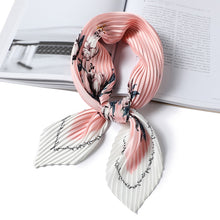 Load image into Gallery viewer, 2020 Designer Women Crinkle Scarf Square Silk Neck Scarves Female Leopard Print Hair Band Lady Pleated Scarfs

