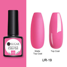 Load image into Gallery viewer, UR SUGAR 7.5ml Matte Nail Gel Polish Purple Series Hybrid Varnish Nail Art Semi Permanent UV Gel Varnish Soak Off Matte Top Coat
