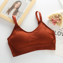 Load image into Gallery viewer, Queenral Underwear Women Bra Seamless Bra Tank Crop Top Bras For Women Back Hollow Wire Free Intimates With Removable Padded

