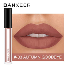Load image into Gallery viewer, BANXEER Lipgloss Matte 8 Colors Lip Gloss Velvety Lipstick Liquid Matte Waterproof Lip Tint Full &amp; rich Sexy Lip Makeup Cosmetic
