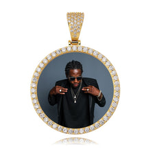 Load image into Gallery viewer, TOPGRILLZ Custom Made  Photo Round Medallions Cubic Zircon Pendant&amp;Necklace With 4mm Tennis chain Hip Hop Jewelry For Men Women

