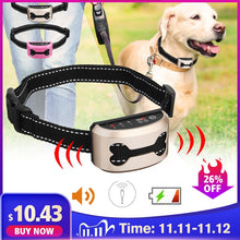 Load image into Gallery viewer, Pet Dog Rechargeable Anti Bark Collar Control Train Waterproof Stop Barking Dog Waterproof Ultrasonic Training Collars
