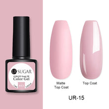 Load image into Gallery viewer, UR SUGAR 7.5ml Matte Nail Gel Polish Purple Series Hybrid Varnish Nail Art Semi Permanent UV Gel Varnish Soak Off Matte Top Coat
