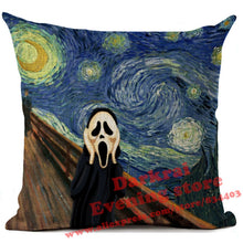 Load image into Gallery viewer, Halloween Horror Cushion Cover Chucky Annabelle Scream Clown Printed Throw Pillows Living Room Halloween Decorative Pillow Case

