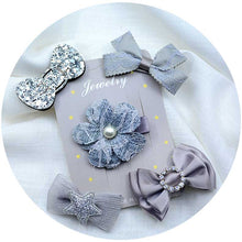 Load image into Gallery viewer, 5PCS/set Baby Girls Bow Hairpins Hair Clip for girls Barrettes Flower Headdress Children Princess Headwear
