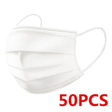 Load image into Gallery viewer, 5/30/50/100/200pcs Disposable Masks Non-woven Face Masks 3 layer Ply Filter Anti Dust Breathable Adult Mouth Mask Black IN STOCK
