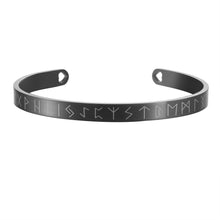 Load image into Gallery viewer, New Nordic viking rune bracelet bangle adjustable amulet cuff bangle with valknut stainless steel quality men jewelry SL-144

