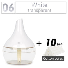 Load image into Gallery viewer, 300ML USB humidifier Electric oil Aromatherapy wood grain Ultrasonic air diffuser with 7 colors lights  for home office Car
