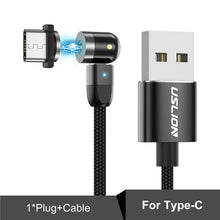 Load image into Gallery viewer, USLION 2020 New 540 Degree Rotate Magnetic Cable Micro USB Type C Cable Magnetic Charging Cable For iPhone 11 Pro Max Data Line
