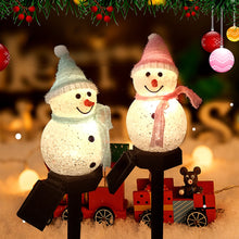 Load image into Gallery viewer, 2021 New Solar Snowman Led Lamp Decoration Christmas Cartoon Snowman Solar Light Ground Light Landscape Garden Lamp
