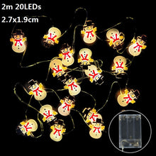 Load image into Gallery viewer, 1.5m 10Led Unicorn Snowman Snowflake Photo Clips Led Light String Wedding Festival Bar Home Party Decoration Christmas Ornament
