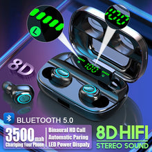 Load image into Gallery viewer, 3500mAh LED Bluetooth Wireless Earphones Headphones Earbuds TWS Touch Control Sport Headset Noise Cancel Earphone Headphone
